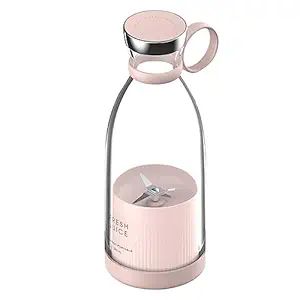 Portable mini blender bottle for fresh juice - front view
